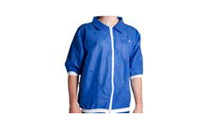 Medi-jacket warm-up OK jasjes met rits 3/4de mouw blauw per 100st.