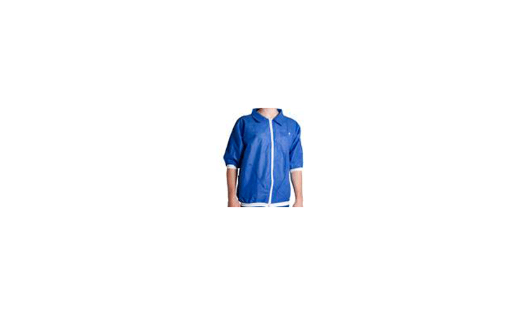 Medi-jacket warm-up OK jasjes met rits 3/4de mouw blauw per 100st. - afbeelding 0