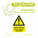 Econorm afvalzak HDPE 58x100 cytostatica met driehoek per 500st - afbeelding 0