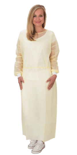 Wirocomplete knit isolatiejas PP PE coating gebreid manchet knooplinten XL geel per 10x10ST