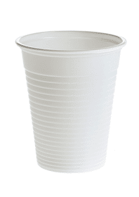 Plastic bekertjes wit 180ml per 3000st.
