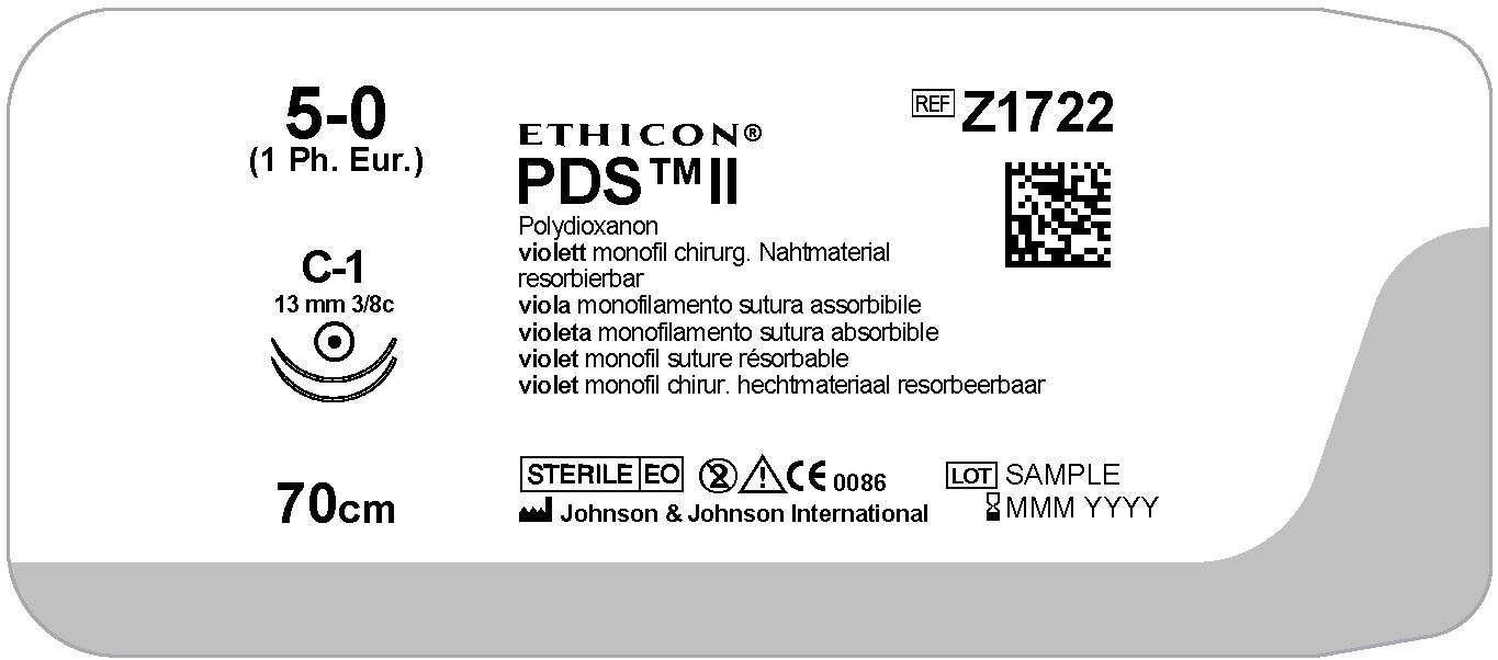 PDS II Z1722H-70cm-Viol M1 USP5-0 D/A C-1 -36st