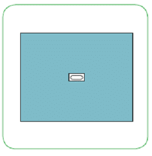 Barrier gatdoek met plakrand 50x60cm per 75st. gat 6x8cm