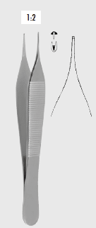 Zepf Adson Chirurgisch Micro pincet met TC 12cm 