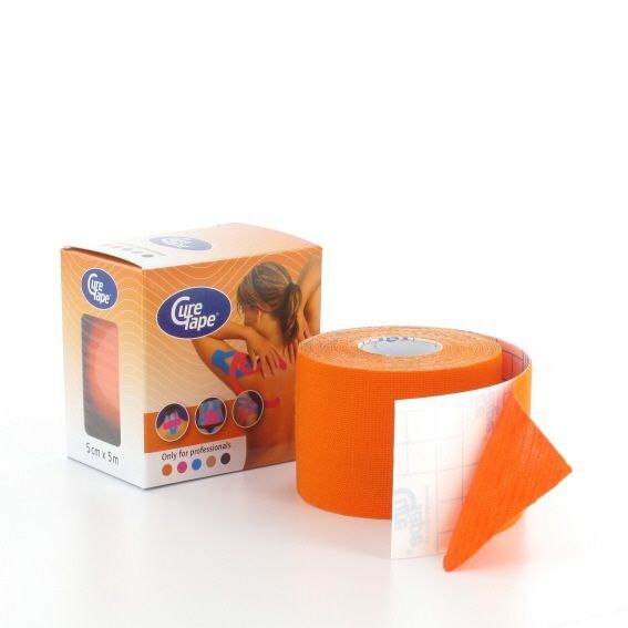 Curetape sporttapekinesiotape 5x5cm oranje per stuk kopen? Klinimed.nl
