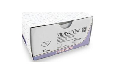 Vicryl Plus hechtdraad 4/0 VCP304H RB1 plus naald 70cm draad per 36st.