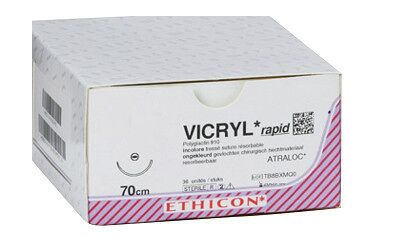 Ethicon hechtdraad V4930H vicryl rapid draad ongekl 5-0 naald P-3 per 36 stuks