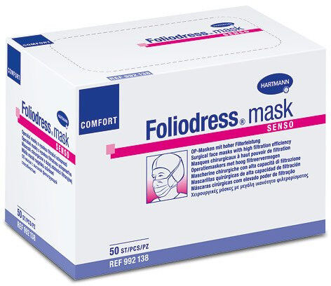 Foliodress masker comfort 5x10 type IIR per 50 stuks
