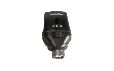 Welch Allyn ophthalmoscoop coaxial met blauwfilter 28 lenzen 3,5V