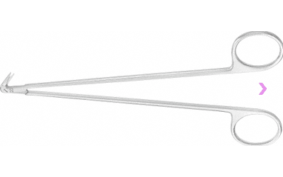 Aesculap Vasculaire schaar gehoekt 125gr. 18cm Diethrich-potts schepr/scherp ultra fijn