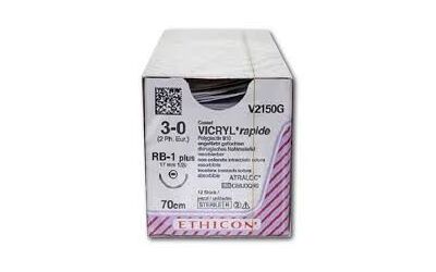 Vicryl Rapide 3-0 RB1 plus naald V2150G per 12st. 70cm draad