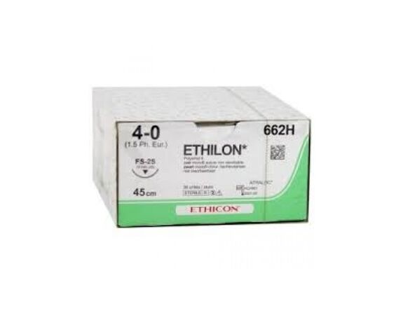 Ethilon hechtdraad 4-0 FS-2S naald 662H-662SLH 45cm draad per 36st