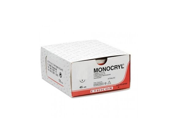 Monocryl hechtdraad 4-0 Y422H FS-2 naald 70cm draad ongekleurd per 36st.  