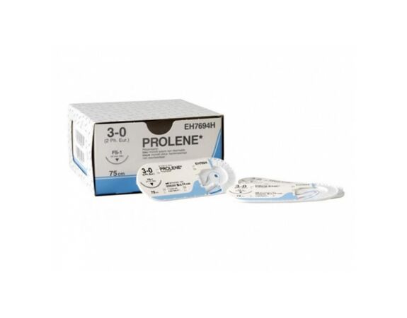 Ethicon Prolene 8698H 5/0 hechtdraad P3 naald 45cm blauw per 36st.
