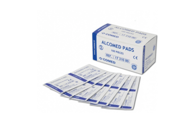 Alcomed pads 70% alcoholdoekjes p/100st. geschikt voor vaccinatie