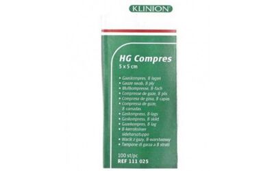 Klinion hg kompres hydrofiel 8 laags per 100st